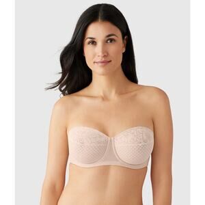 Wacoal Visual Effects Strapless Underwire Minimizer Bra Sand Nude Size 36DD
